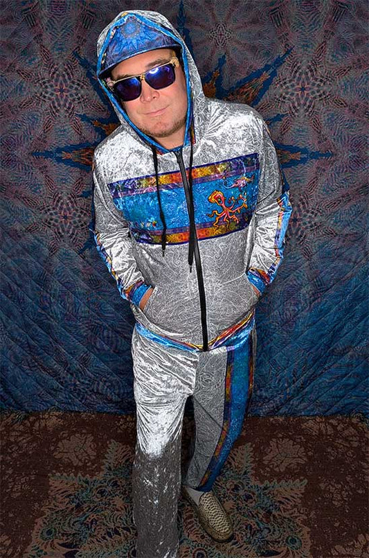 Octopus Garden Crushed Velvet Zip Hoodie