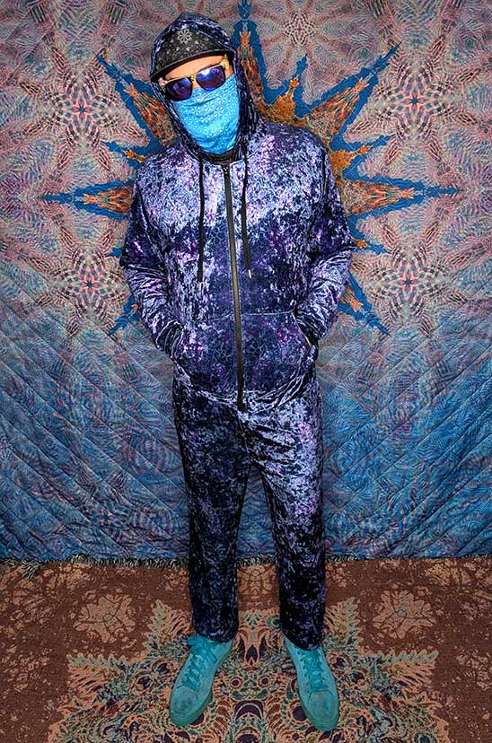 Purple Giraffe Crushed Velvet Zip Hoodie