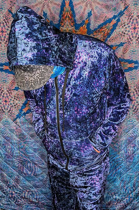 Purple Giraffe Crushed Velvet Zip Hoodie