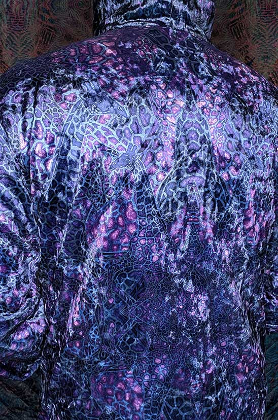 Purple Giraffe Crushed Velvet Zip Hoodie