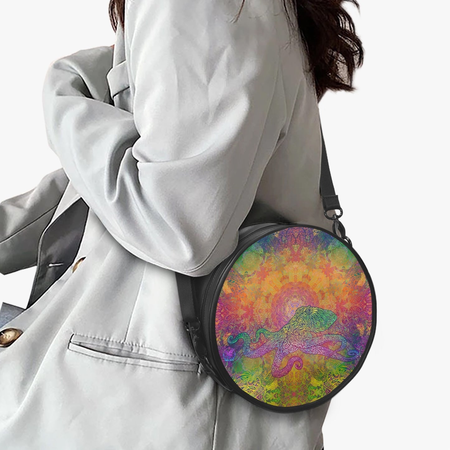 Rainbow Octopus Round Bag / Back Pack