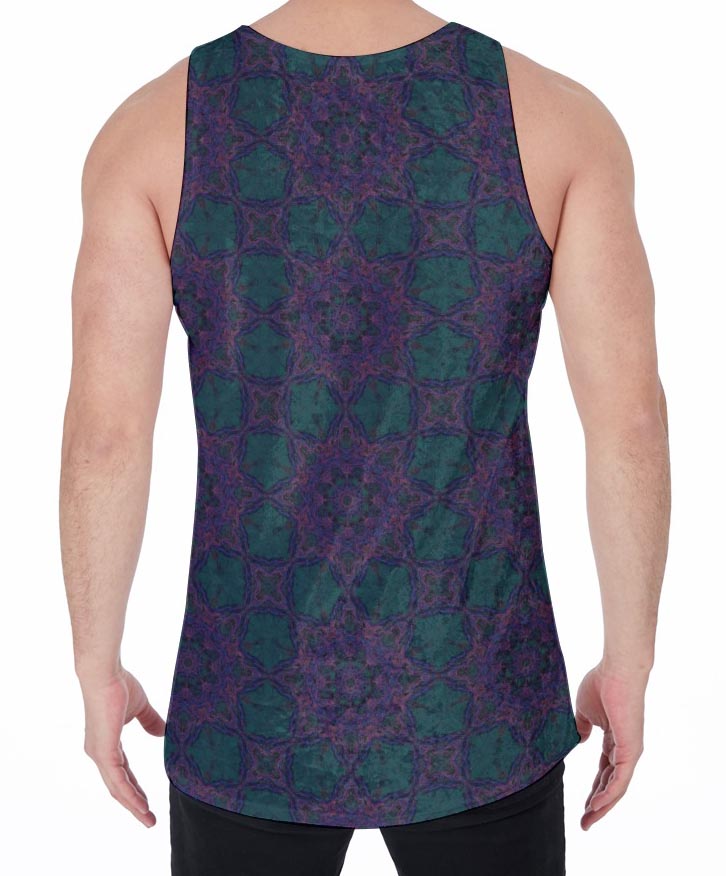 Platonic Solids Ultraviolet Crushed Velvet Tank Top