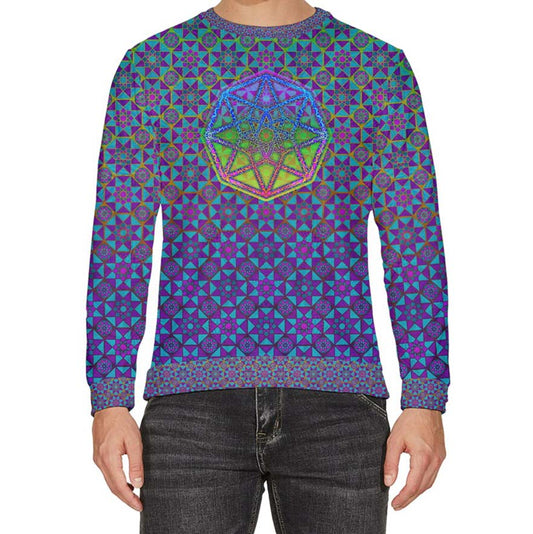 Tesseract Hypercube Velour Sweater