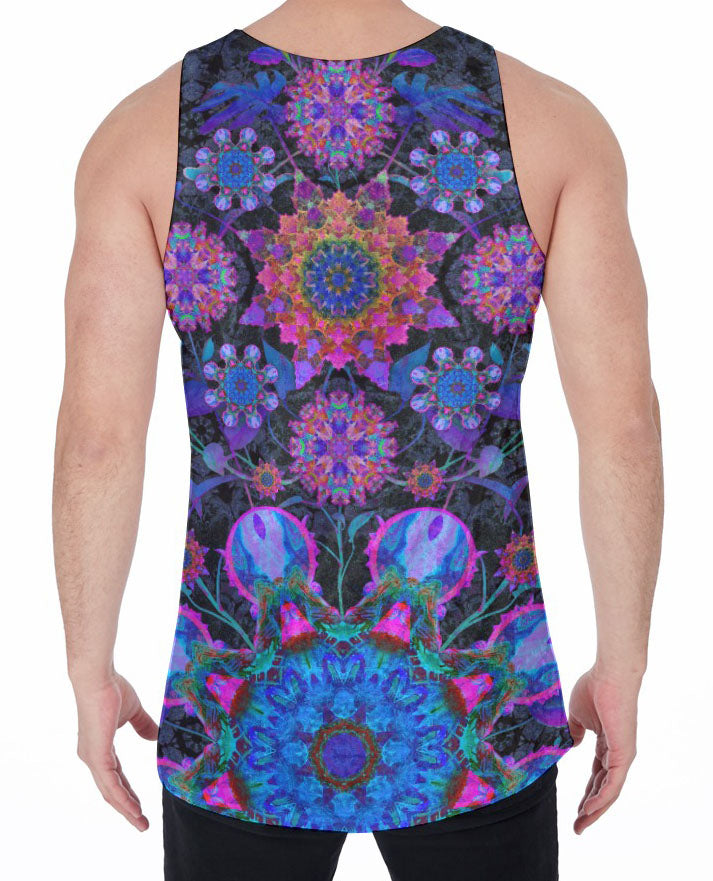 Cosmic Flower Jungle Crushed Velvet Tank Top