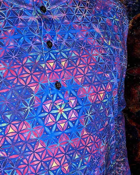Eclectic Spectrum Long-Sleeve Henley Shirt
