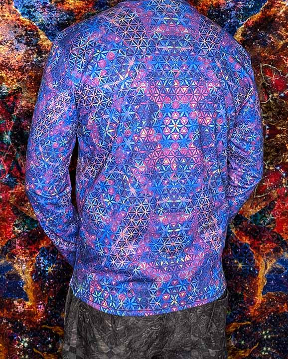 Eclectic Spectrum Long-Sleeve Henley Shirt