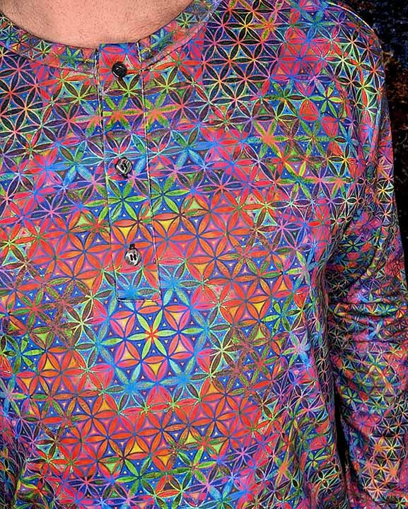 Top of the Rainbow Long-Sleeve Henley Shirt