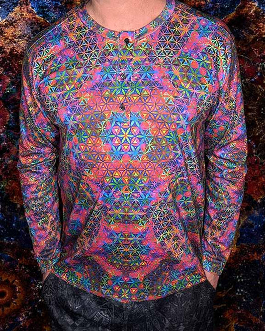 Top of the Rainbow Long-Sleeve Henley Shirt