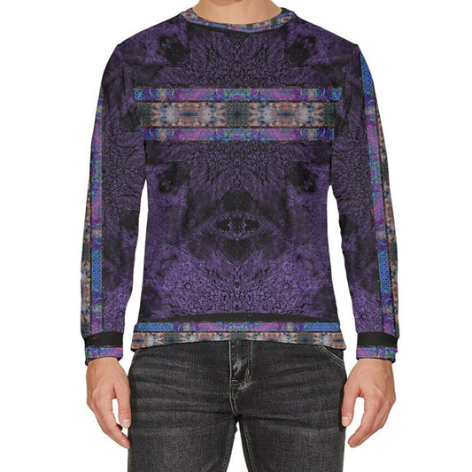 Purple Moon Walk Velour Sweater