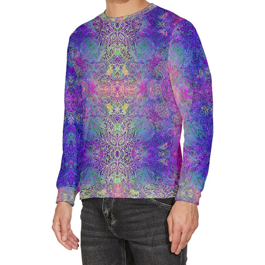 Pink Octopus Paisley Velour Sweater