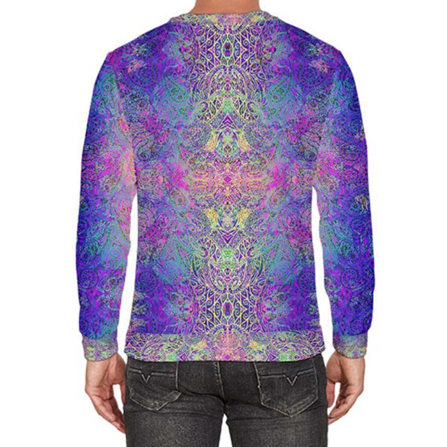 Pink Octopus Paisley Velour Sweater