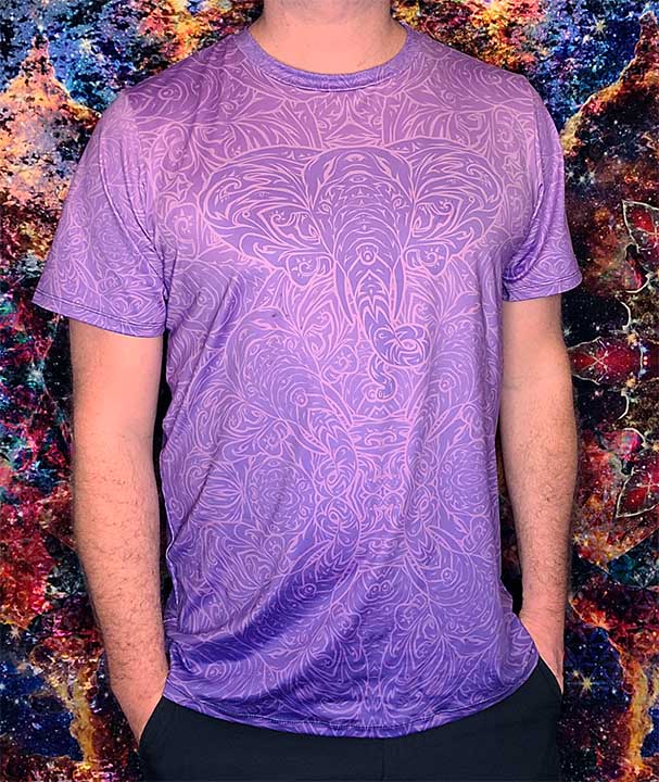 Purple Tribal Elephant T-Shirt