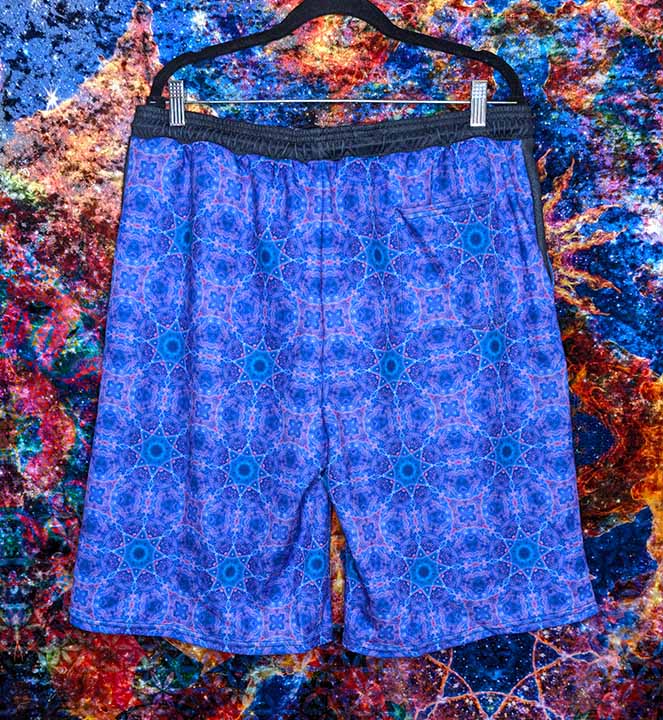 Purple Cosmic Rays Shorts