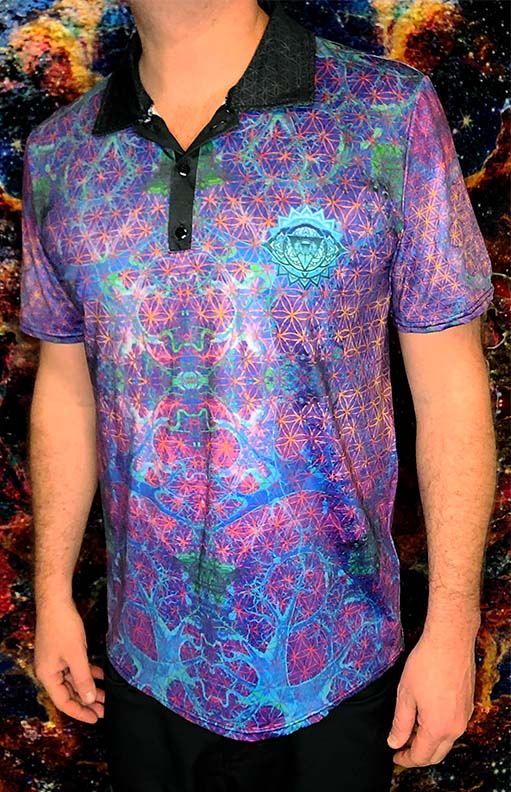 Chakra Awakening Stretch Polo Golf Shirt