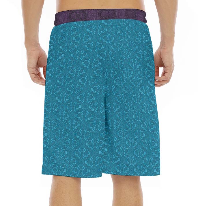 Aqua Metatron's Cube Shorts