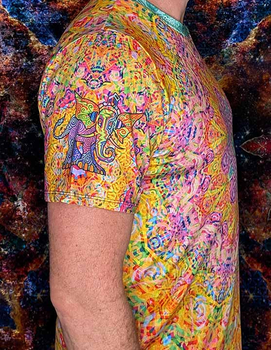 Psychedelic Elephant String Theory T-Shirt