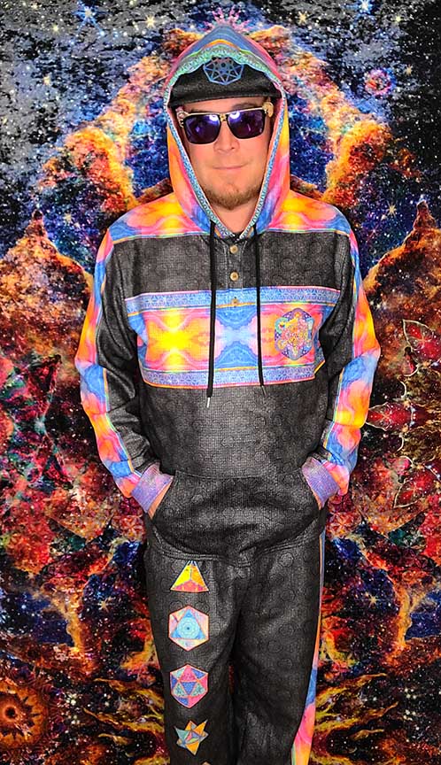 Metatron's Cube Plush Hoodie Tracksuit Top