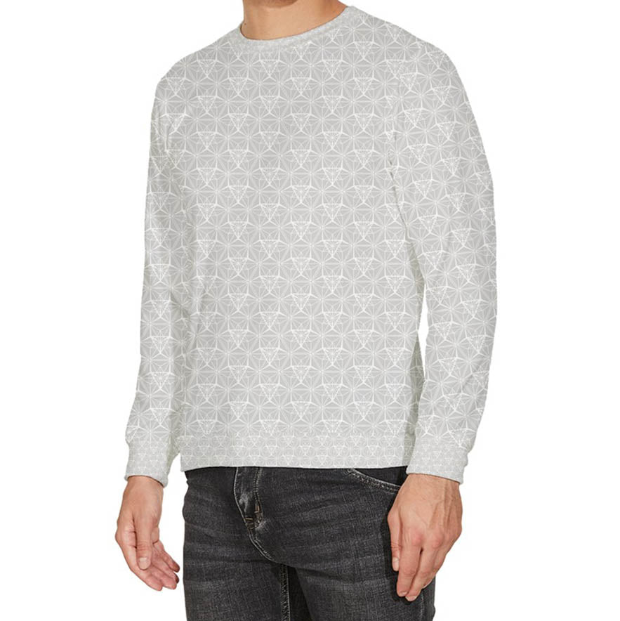 Vector Equilibrium Blanco Velour Sweater