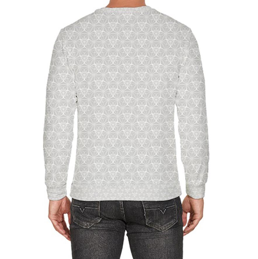 Vector Equilibrium Blanco Velour Sweater