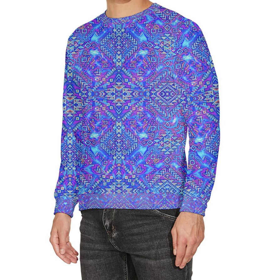 Azul Aztec Velour Sweater