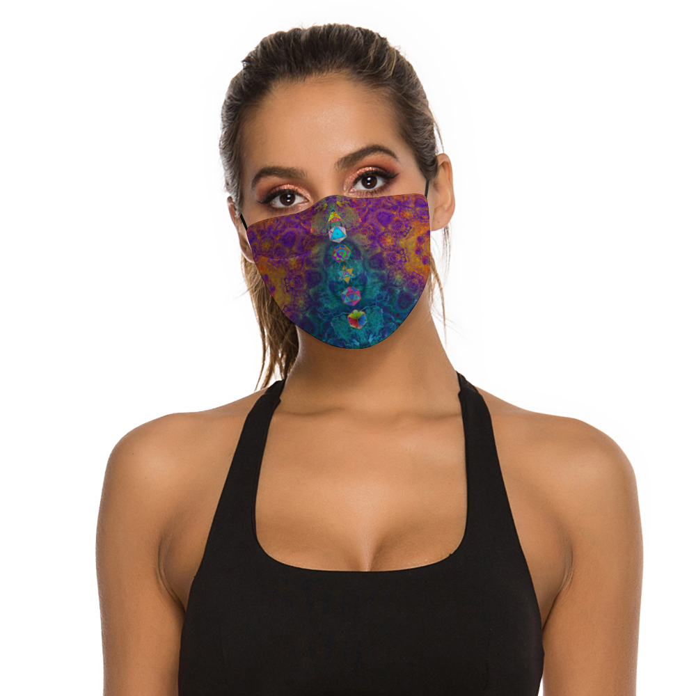 Platonic Solids Face Mask w/ 2 Filters