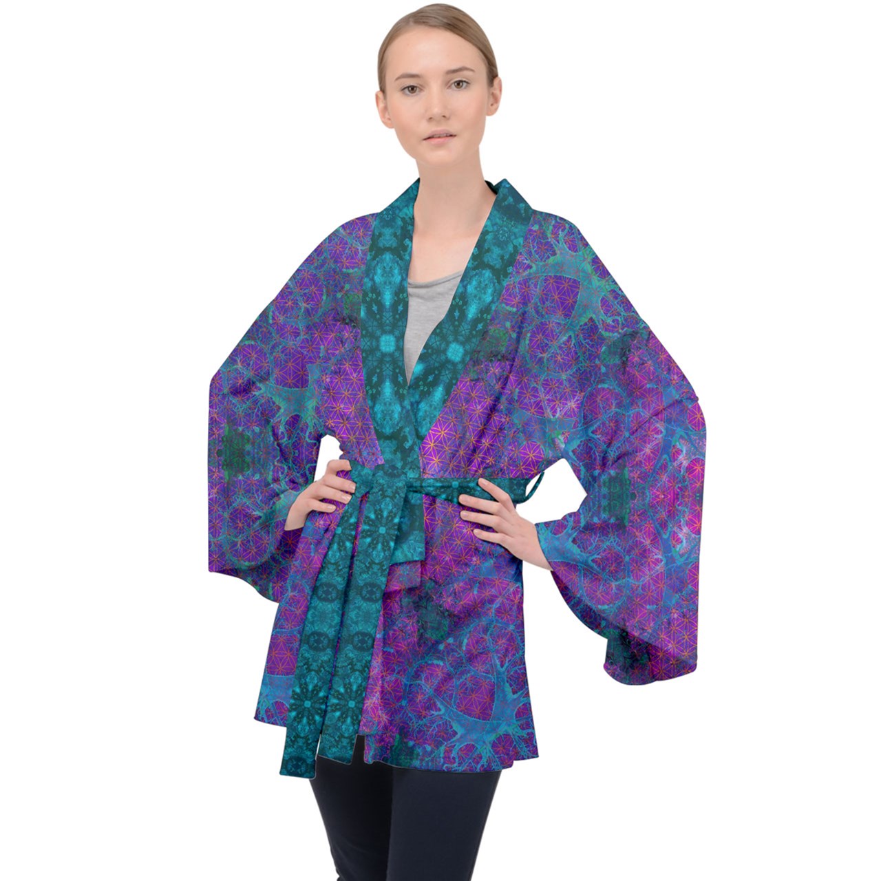 Chakra Awakening Velvet Kimono Robe