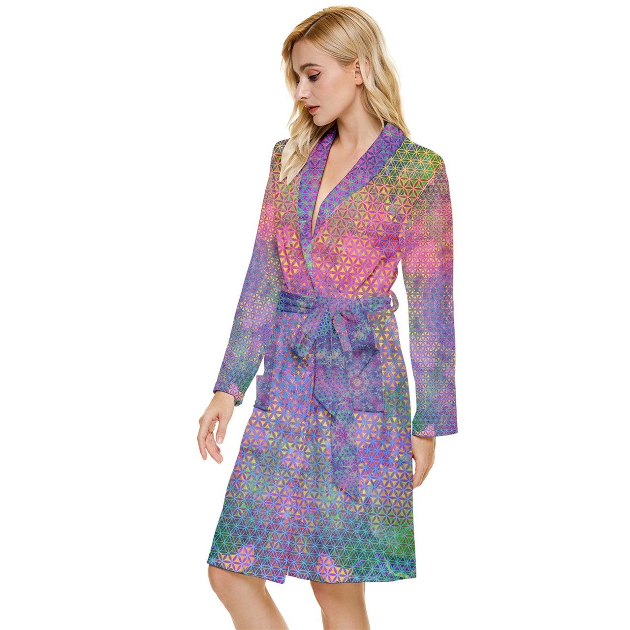 Rainbow Chakra Velvet Robe