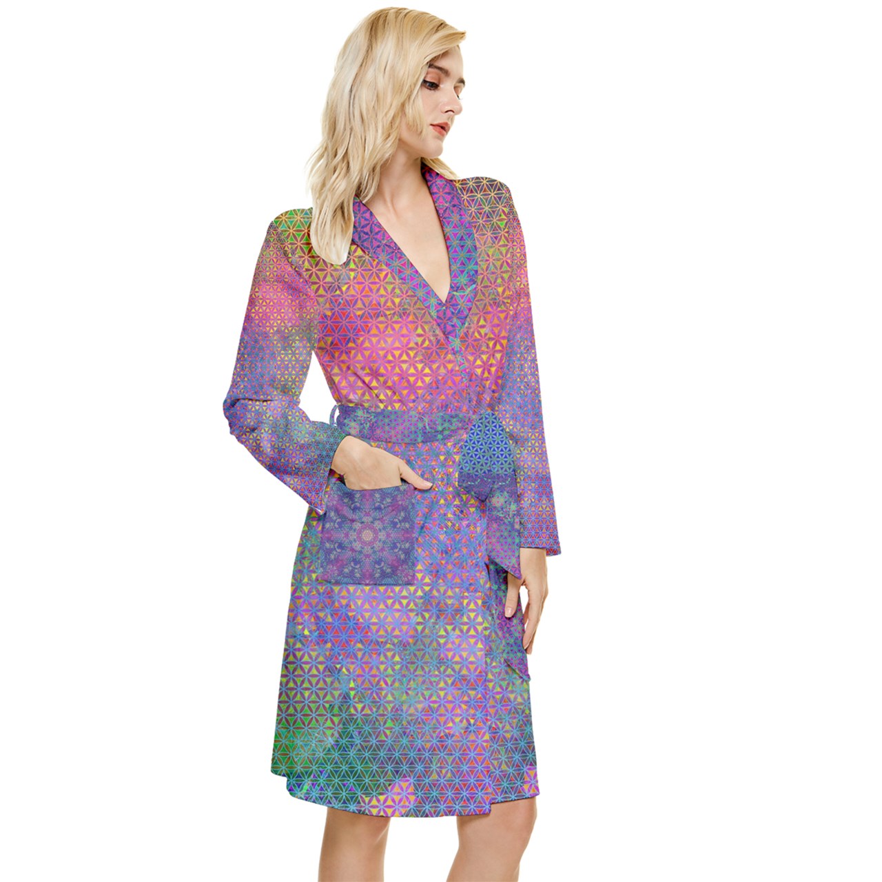 Rainbow Chakra Velvet Robe