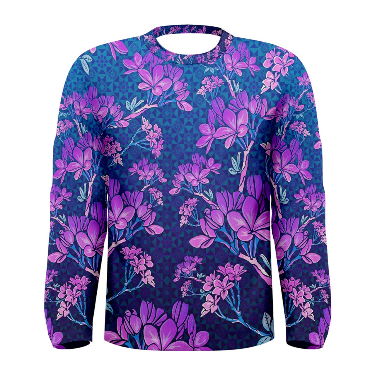 Plumeria Tesseract Cotton Long Sleeve Tee