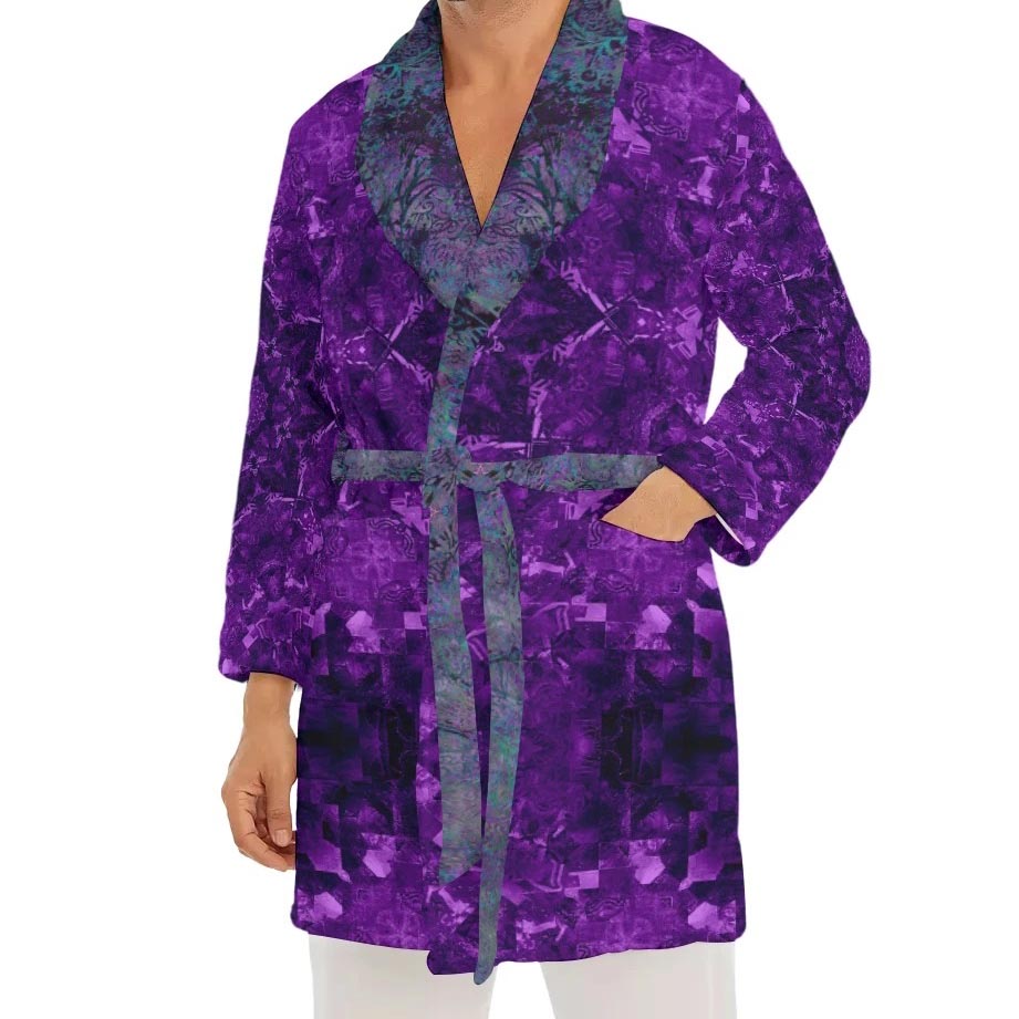 Ultra Violet Mandala Plush Fleece Robe