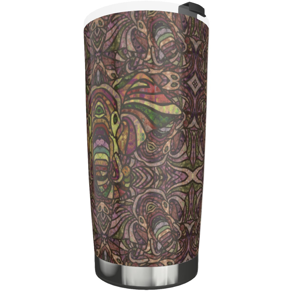 Stained Glass Elephant Stainless Steel Tumbler 20oz
