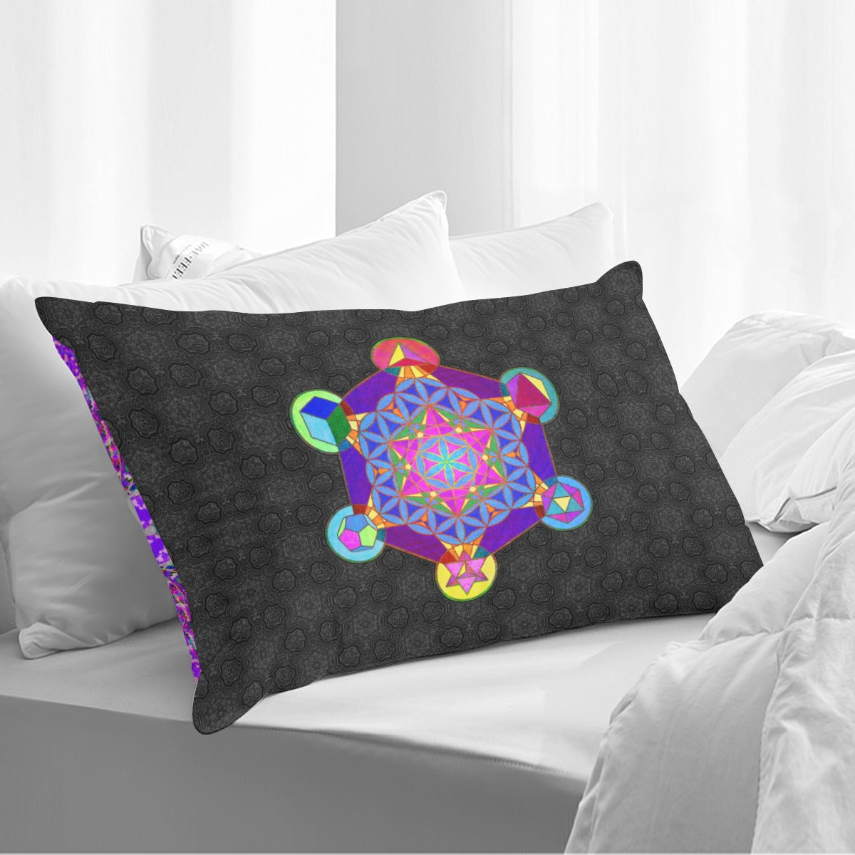Metatrons Cube Double Side Printing Pillow Cover（1PC）