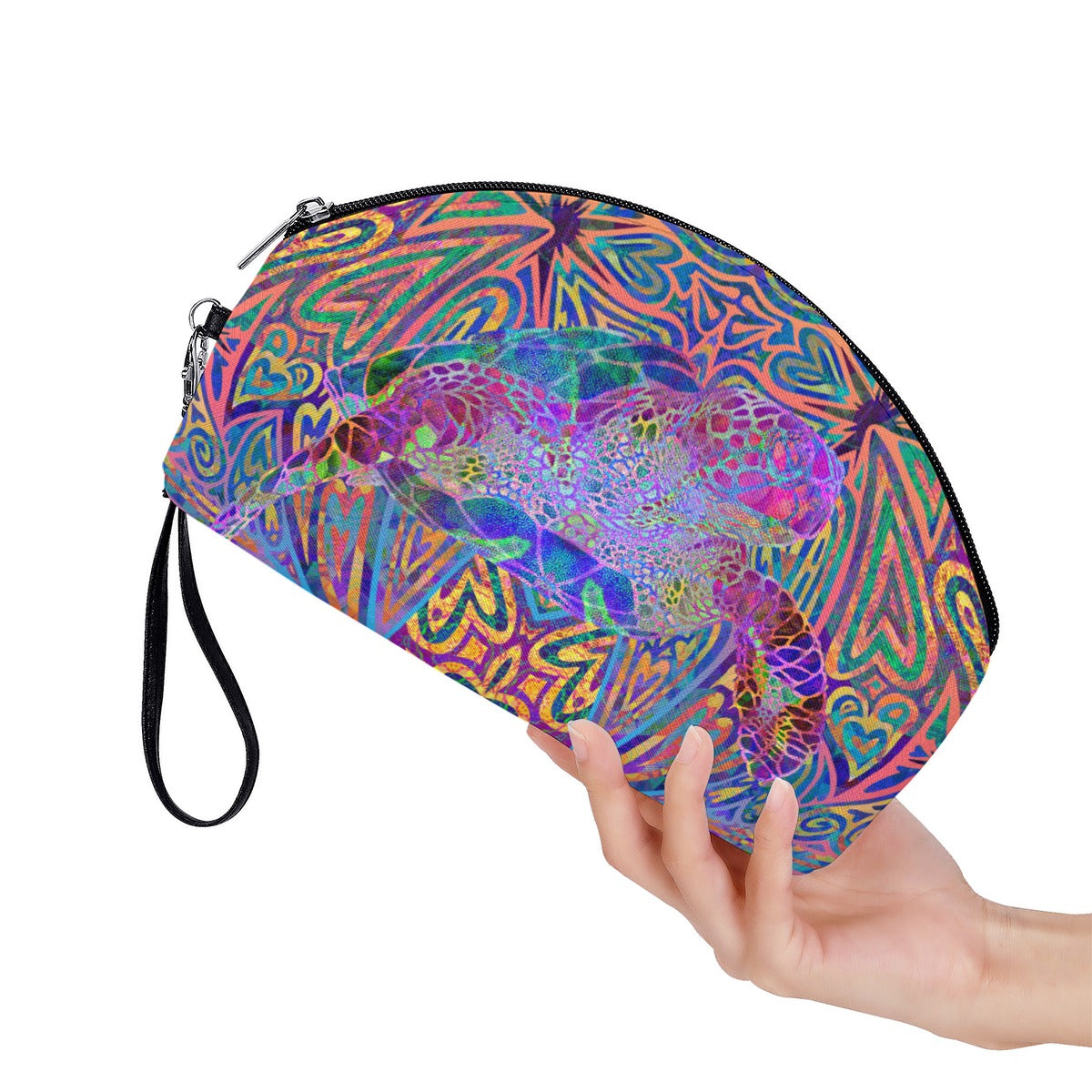 Sea Turtle Love Curved Cosmetic Bags