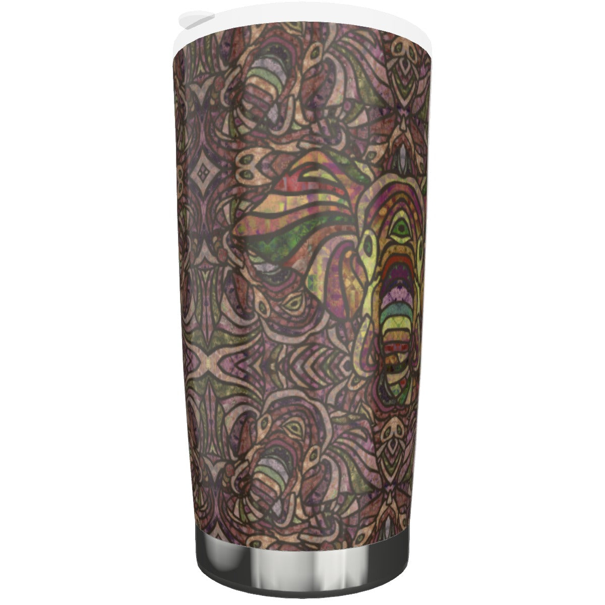 Stained Glass Elephant Stainless Steel Tumbler 20oz