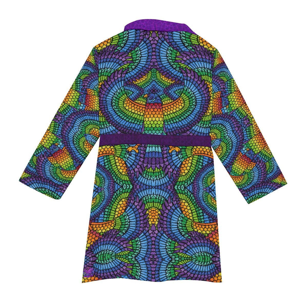 Rainbow Eagle of Horus Plush Fleece Robe