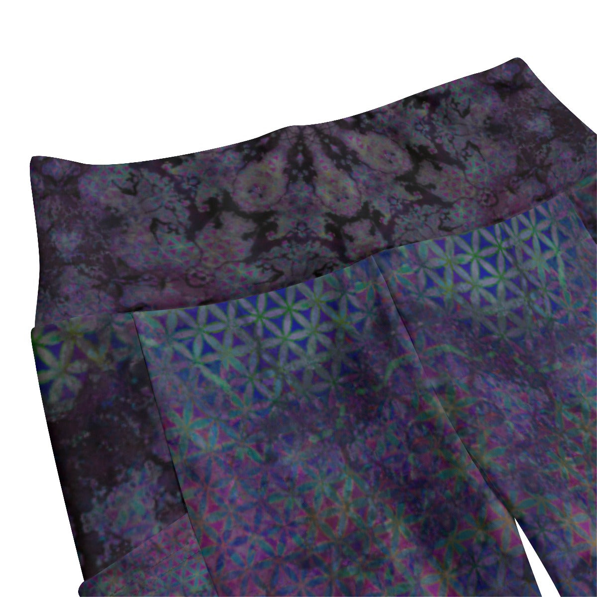 Flower of Night High Waist Leggings With Side Pockets