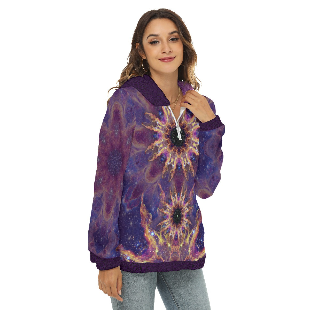 Star Fire Plush Fleece Hoodie