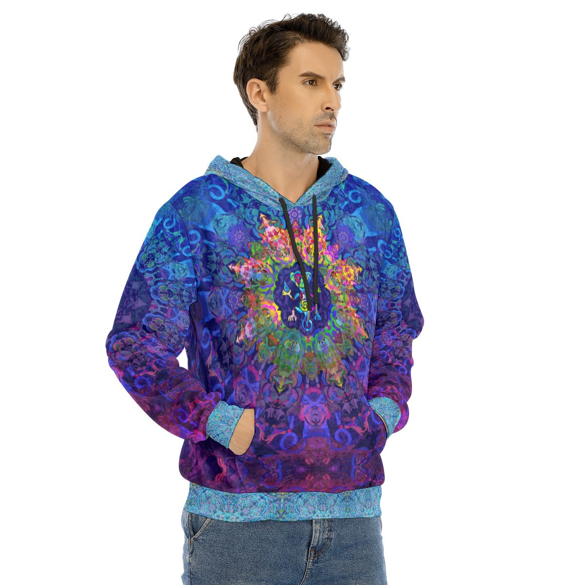 Water Bender Monkey Crushed Velvet Hoodie