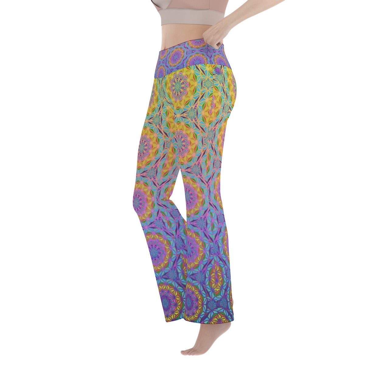 Birth of a Sunflower Flare Yoga Pants