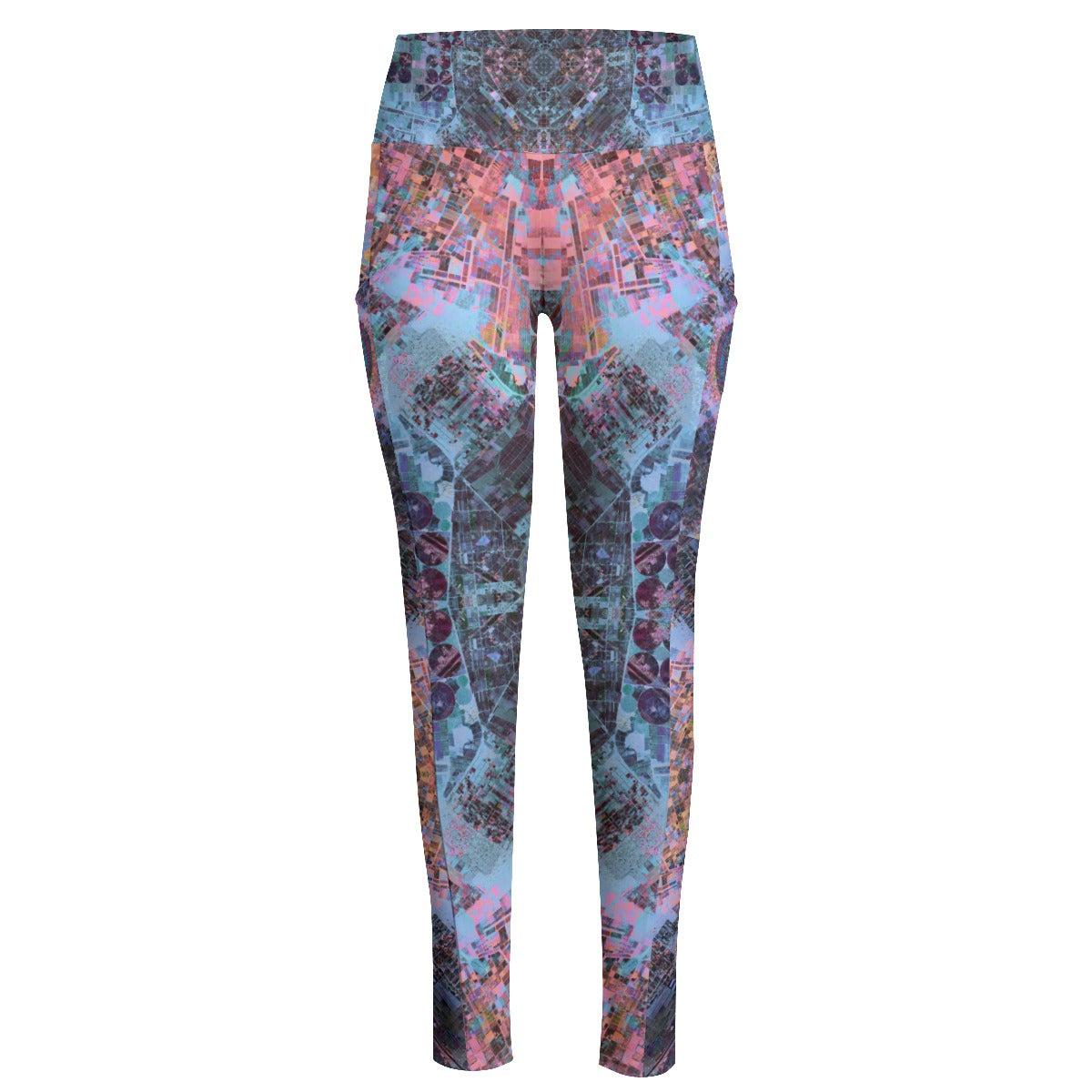 Winged Scarab High Waist Leggings With Side Pockets