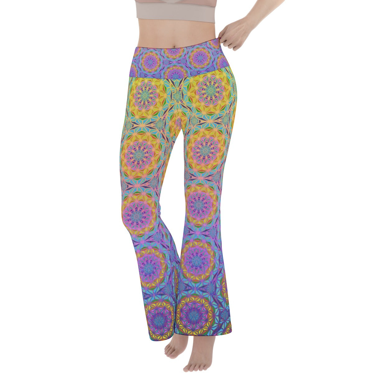 Birth of a Sunflower Flare Yoga Pants