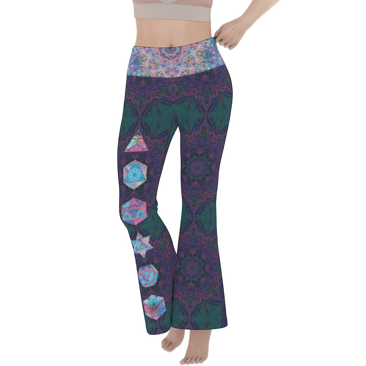 Platonic Solids Flare Yoga Pants