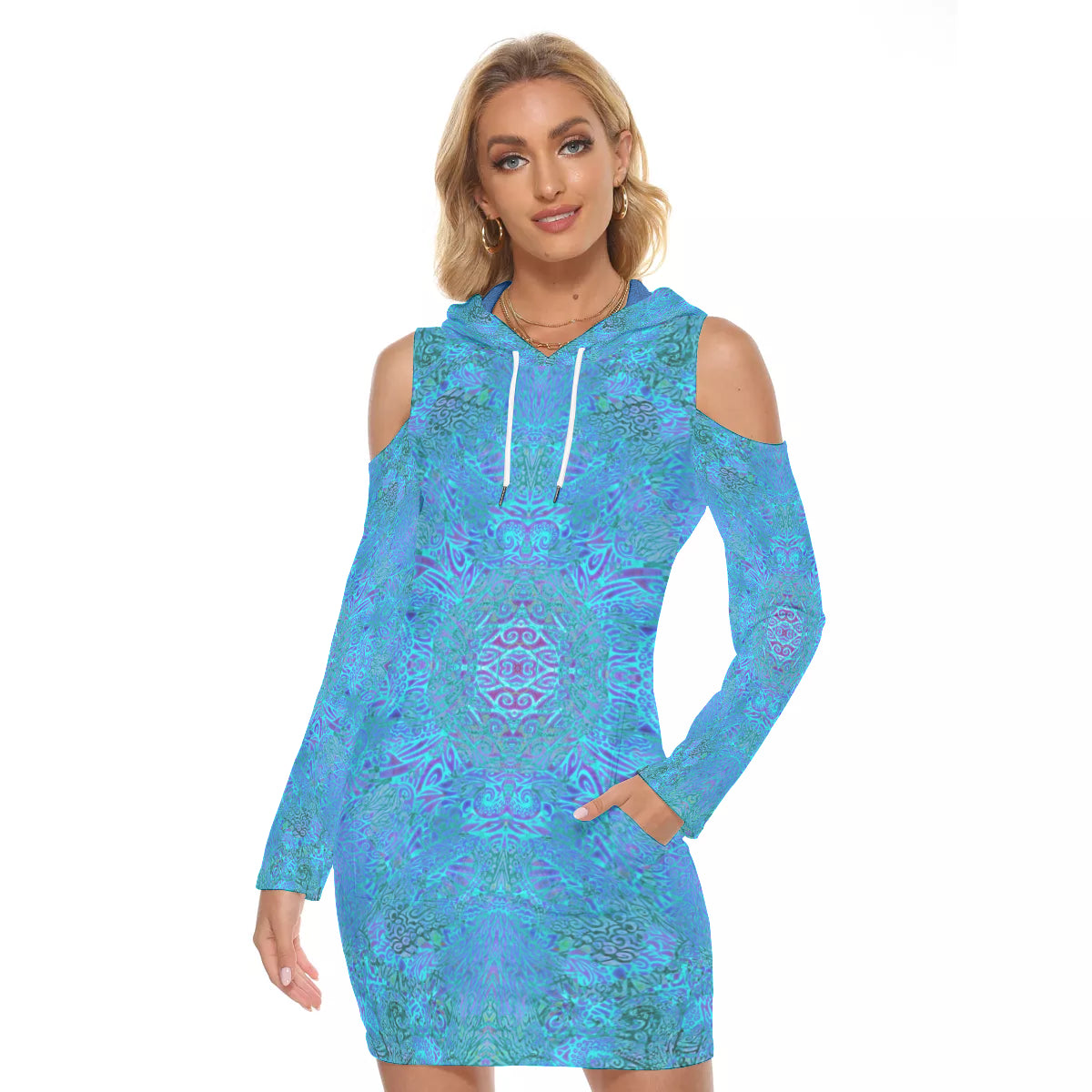 Aquatic Octopus Hoodie Dress