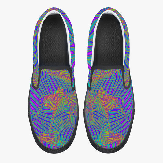 Tie-Die Zebra Slip-On Shoes
