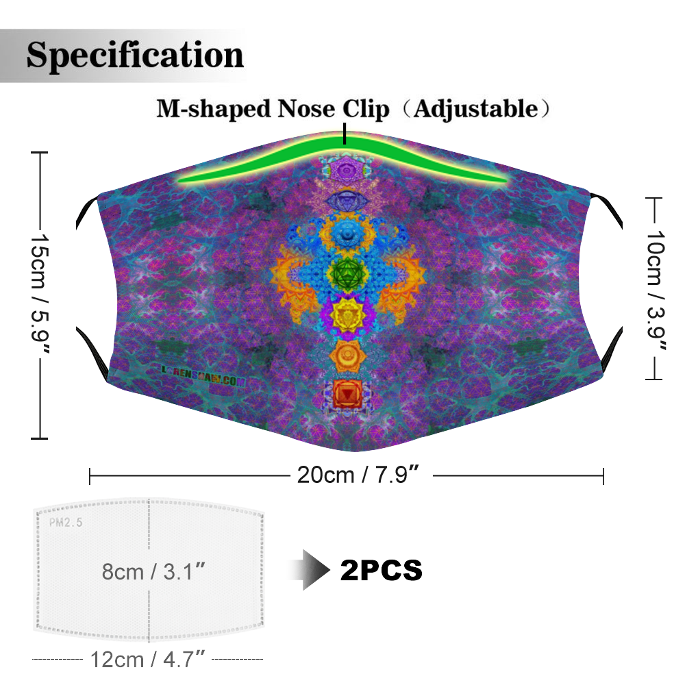 Chakra Awakening Face Mask w/ 2 Filters