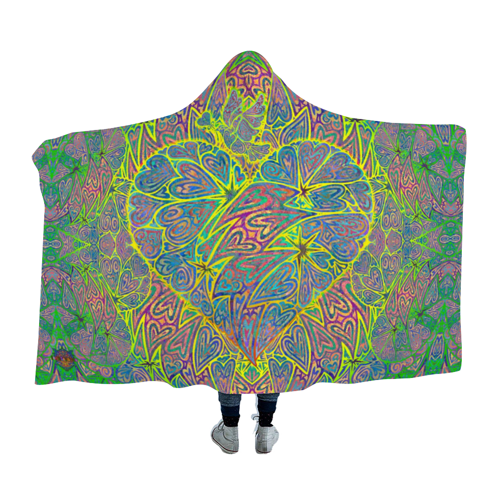 Love is the Answer Hooded Blanket Cloak