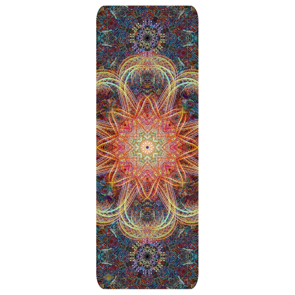 Scarab Mandala Natural Tree Rubber Yoga Mat