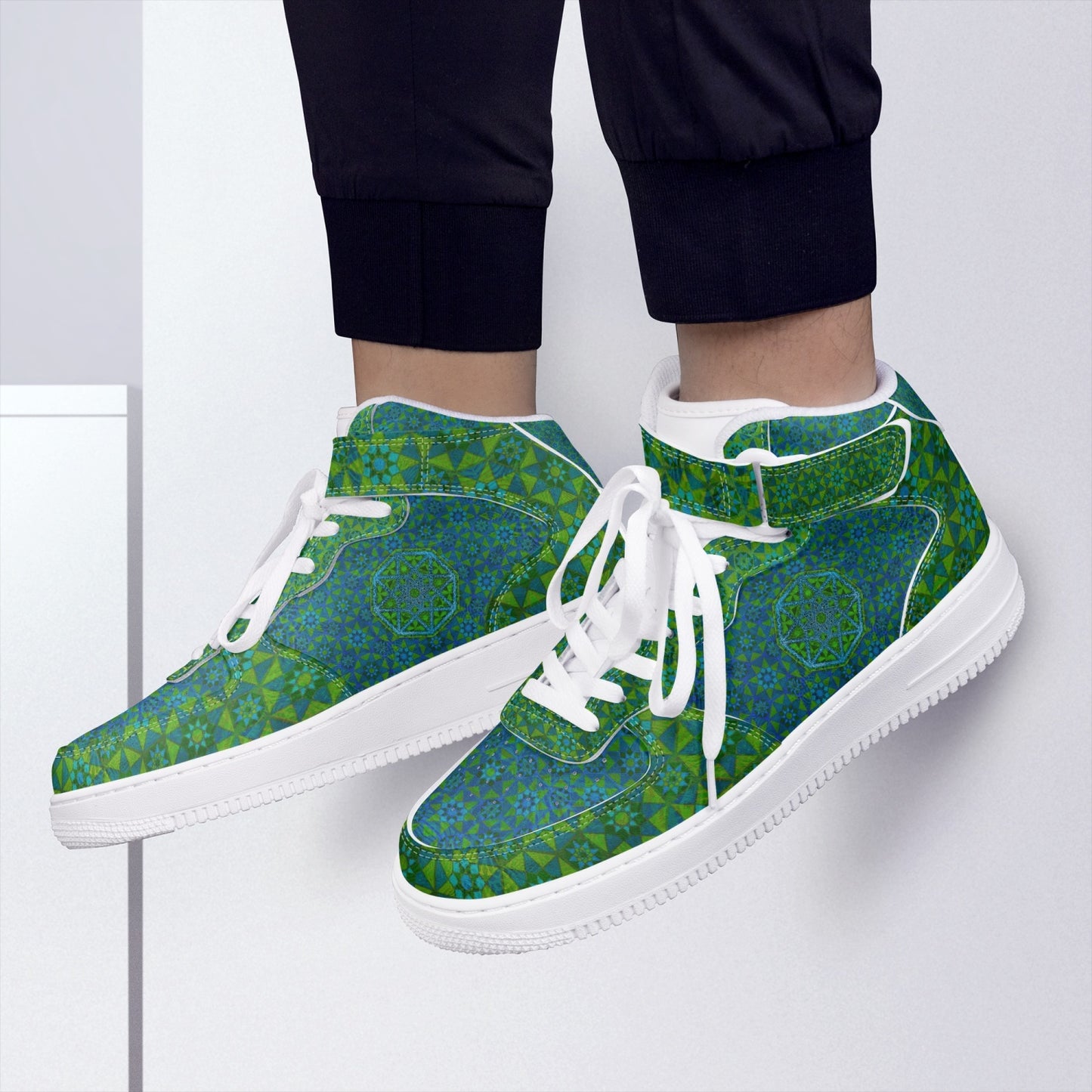 Tesseract Verde High-Top Sneakers
