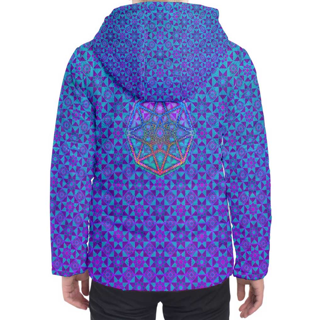Tesseract Azul Hooded Puffer Jacket