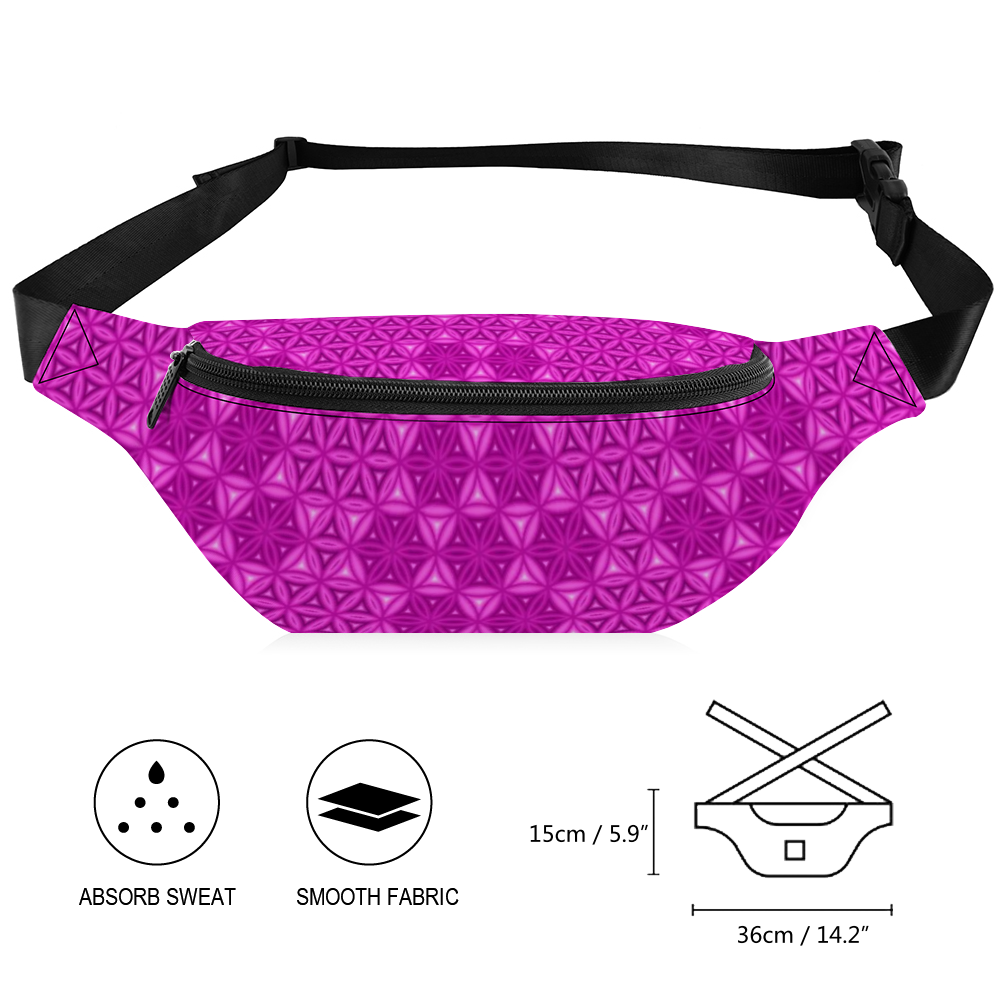 Pink Flower of Life Fanny Pack